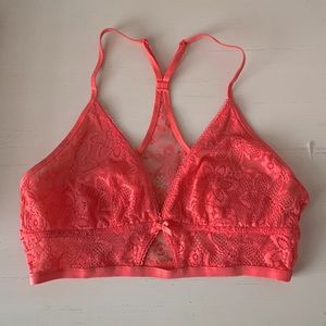 NWOT Aerie bohemian lace red orange racerback bralette / crop top
